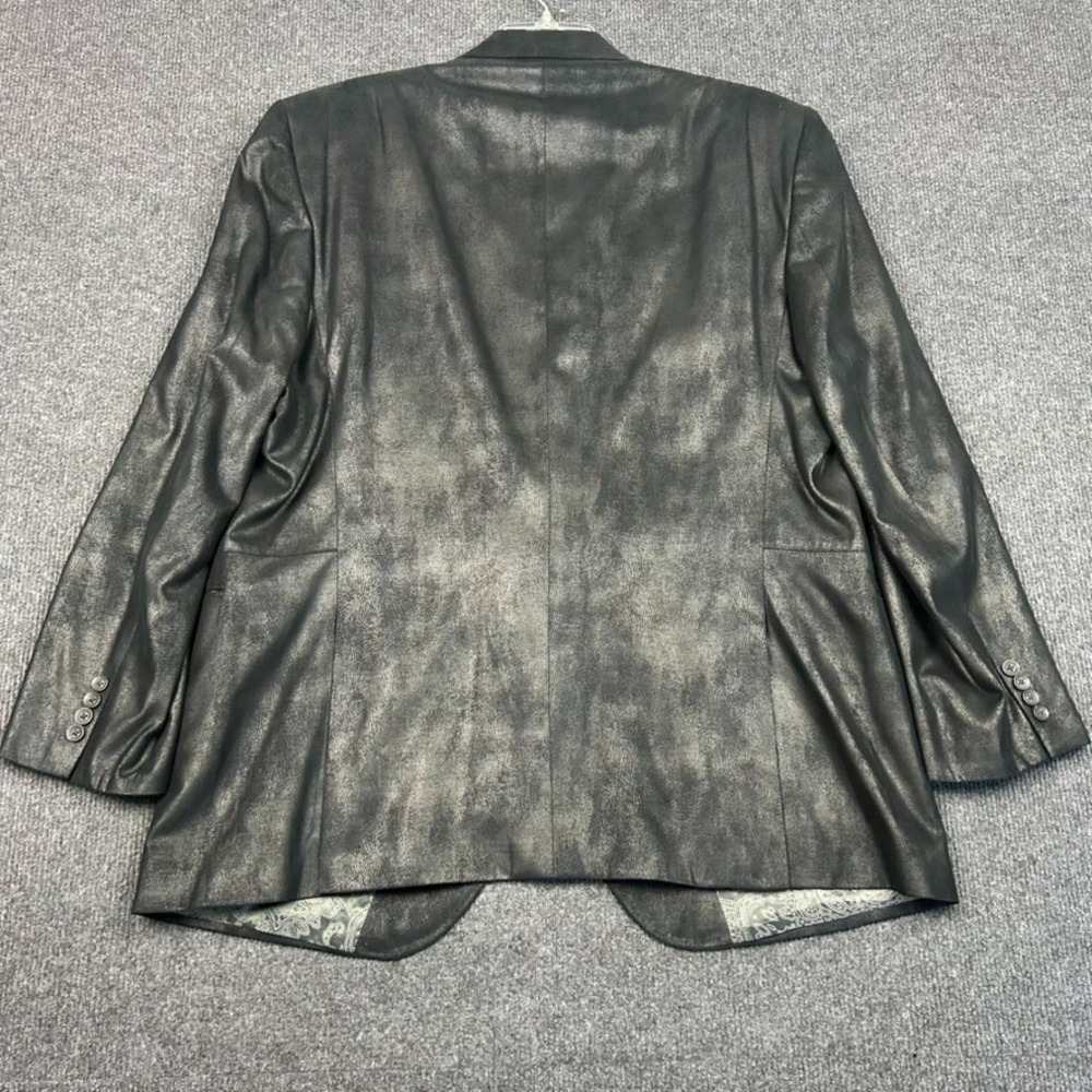 Cremieux Monet Sport Jacket Black Faux Suede Leather Paisley Soft Sz 50R - Picture 5 of 16